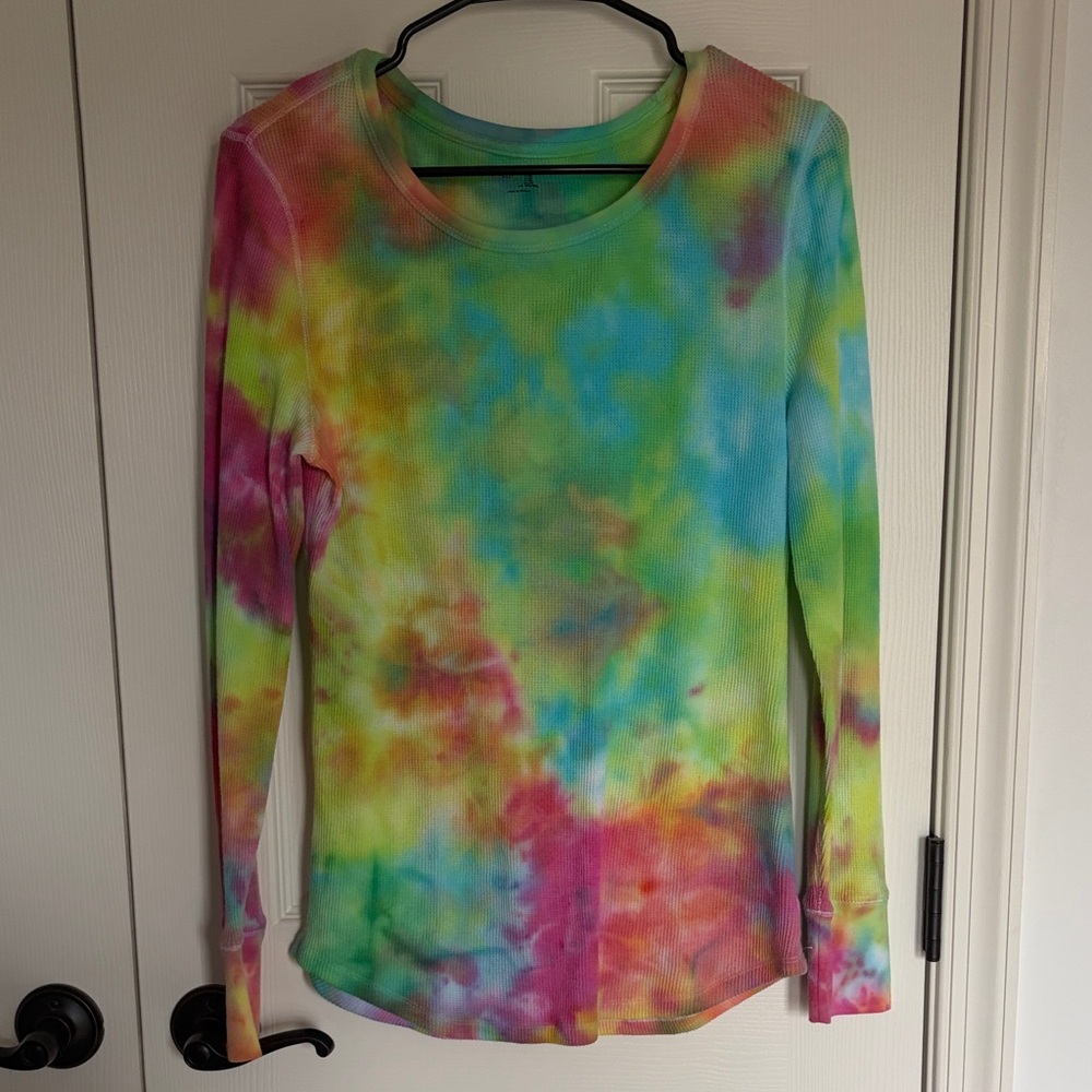 Colorful GAP Tie-Dye Thermal Long Sleeve Top
